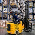 Bendi B40AC Very Narrow Aisle Articulating Forklift in a warehouse