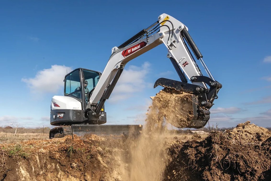 Bobcat E48 Mini Excavator digging