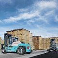 Konecranes E-VER 16-600C Electric Pneumatic Forklift in lumber yard