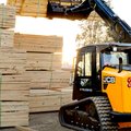 JCB 3TS-8T Teleskid Compact Track Loader stacking lumber