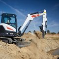 Bobcat E38 Mini Excavator trenching