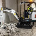 Bobcat E19e Electric Mini Excavator digging cement floor