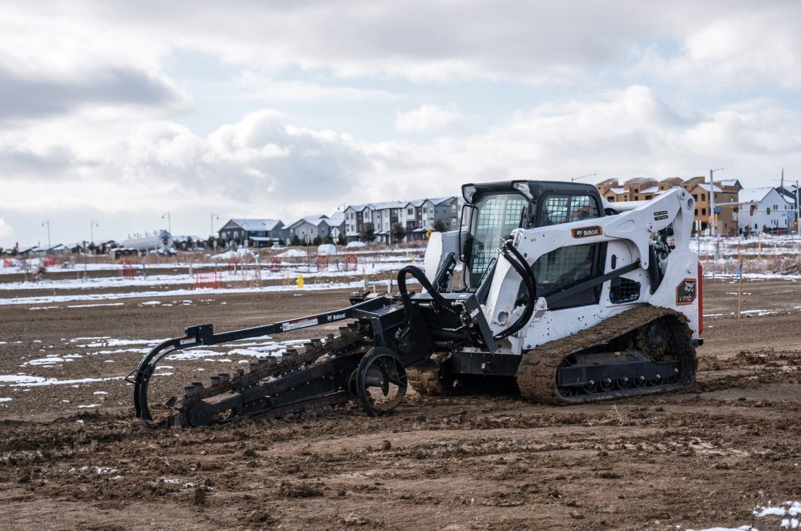 Bobcat T770 Compact Track Loader trenching