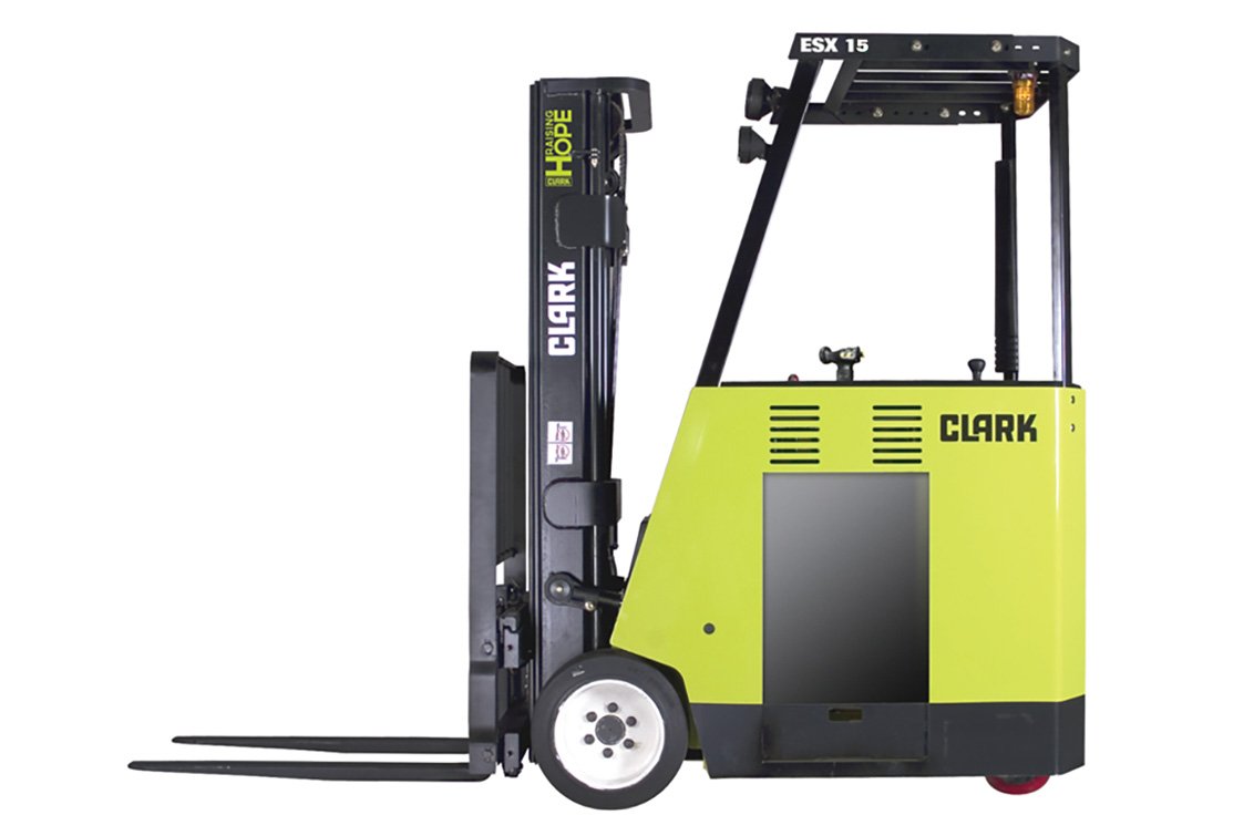 CLARK ESX 15S Electric Stand-Up Cushion Forklift  CLARK ESX 15S Electric Stand-Up Cushion Forklift