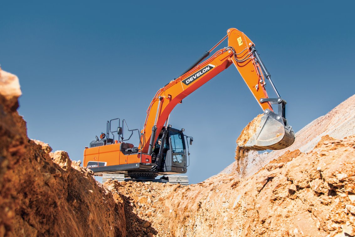 DEVELON DX180LC-5 Crawler Excavator digging