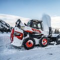Bobcat S66 Skid Steer Loader with snow blower attachment