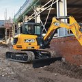 JCB 85Z-2 Mini Excavator digging on construction site