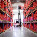 Bobcat B16X-7 Plus Electric Pneumatic Forklift in a warehouse