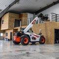 Bobcat TL623 Telehandler storing products in a high loft