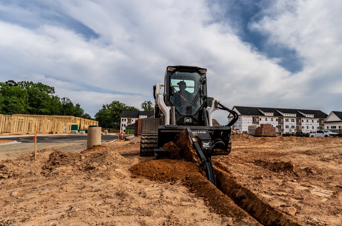 Bobcat T76-2 Compact Track Loader trenching