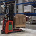 Linde L-MATIC HD Automated Pallet Stacker in warehouse
