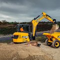 JCB 6T-1 Site Dumper getting loaded by an excavator