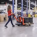 Linde MT18 Electric Pallet Truck moving product