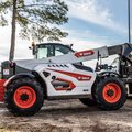 Bobcat TL923 Telehandler unloading a flatbed truck