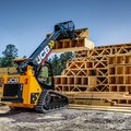 JCB 2TS-7T Teleskid Compact Track Loader stacking pre-fab construction material
