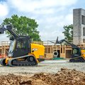 JCB 4TS-8T Teleskid Compact Track Loader drilling and hauling on the construction site