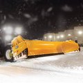 HLA Snow SnowWing Plowing a large parking lot