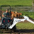 Bobcat CT4045 HST Compact Tractor with excavator attachment