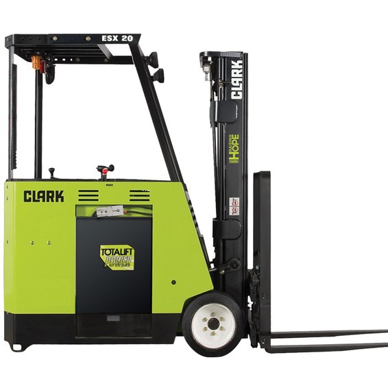 Clark ESX 20 Electric Stand-Up Cushion Forklift  Clark ESX 20 Electric Stand-Up Cushion Forklift