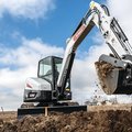 Bobcat E55 Mini Excavator digging