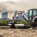 Bobcat E40 Mini Excavator in city construction