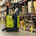 Clark NPX 15D Electric Narrow Aisle Forklift in a warehouse