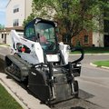 Bobcat Planer Attachment Cut and mill concrete and asphalt with the controlled removal process of the planer attachment.  The milling process involves low angle, high velocity blows in a controlled pattern that uniformly chips pavement. Depth, width, and slope control are easily