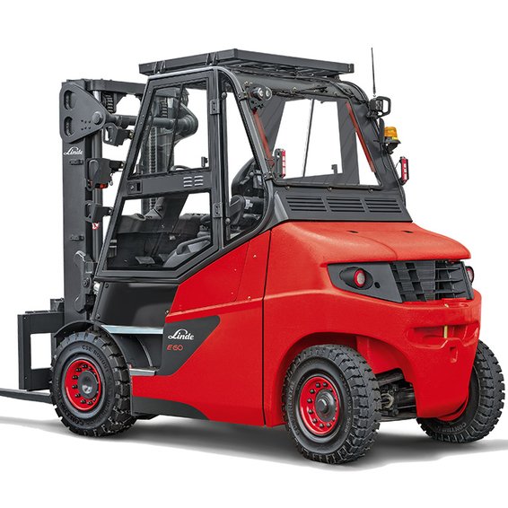 Linde E80 Pneumatic Electric Rider Forklift 