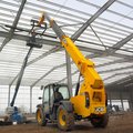 JCB 506-36 Telehandler high installation of water pipe line