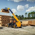 JCB 505-20 Telehandler stacking wood frames