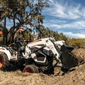 Bobcat CT1025 HST Sub-Compact Tractor moving dirt