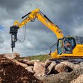 JCB 131X Crawler Excavator breaking rocks