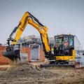 JCB 86C-2 Mini Excavator digging on construction site