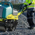 Ammann ARW 65 Walk-Behind Roller on hard gravel
