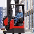 Linde R17X Electric Narrow Aisle Reach Truck in a warehouse