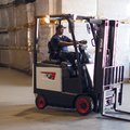 Bobcat BC15S-5 Electric Cushion Forklift in a warehouse