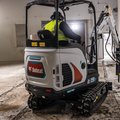 Bobcat E19e Electric Mini Excavator breaking cement floor