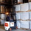 Bobcat BC18S-5 Electric Cushion Forklift in a warehouse