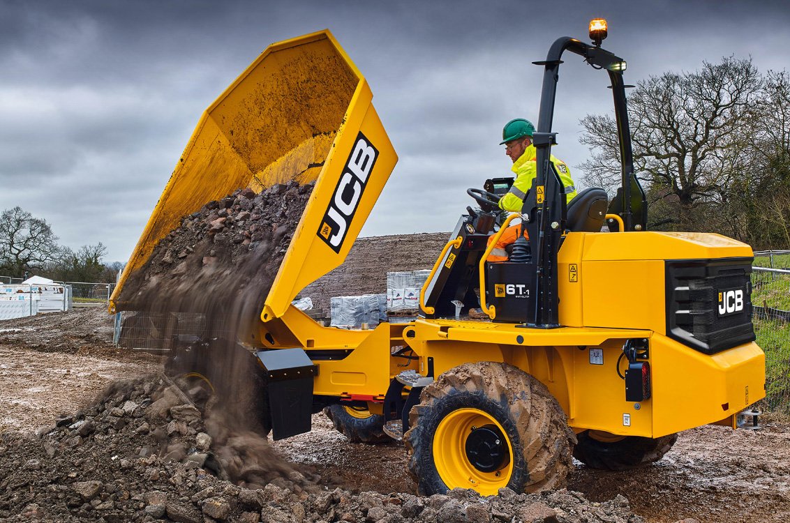 JCB 6T-1 Site Dumper swivel tipping load