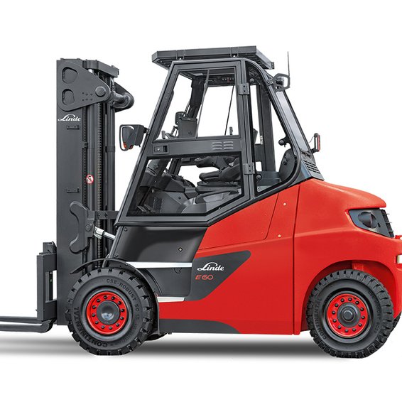 Linde E60 Pneumatic Electric Rider Forklift 