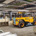 JCB 505-20E Electric Telehandler In an enclosed building worksite