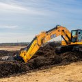 JCB 370X Crawler Excavator digging a trench