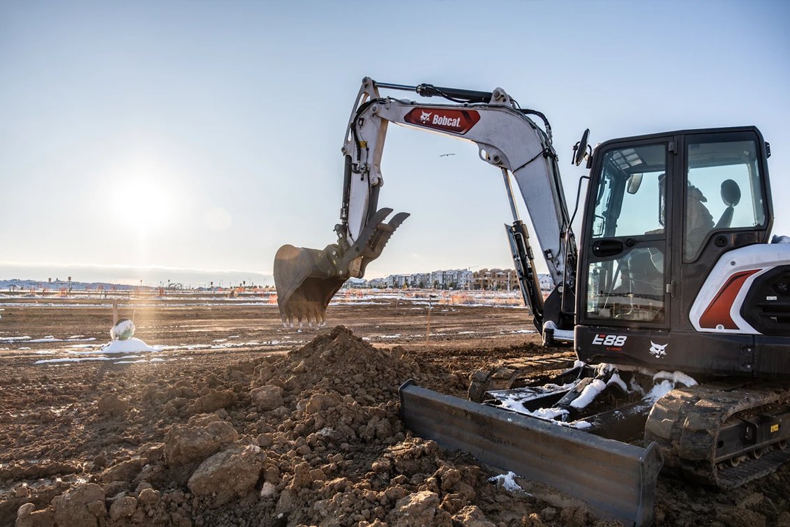 Bobcat E88 Mini Excavator digging