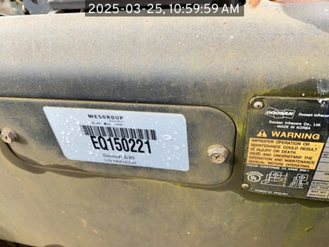2007 Doosan G30E-5 IC Pneumatic Forklift 