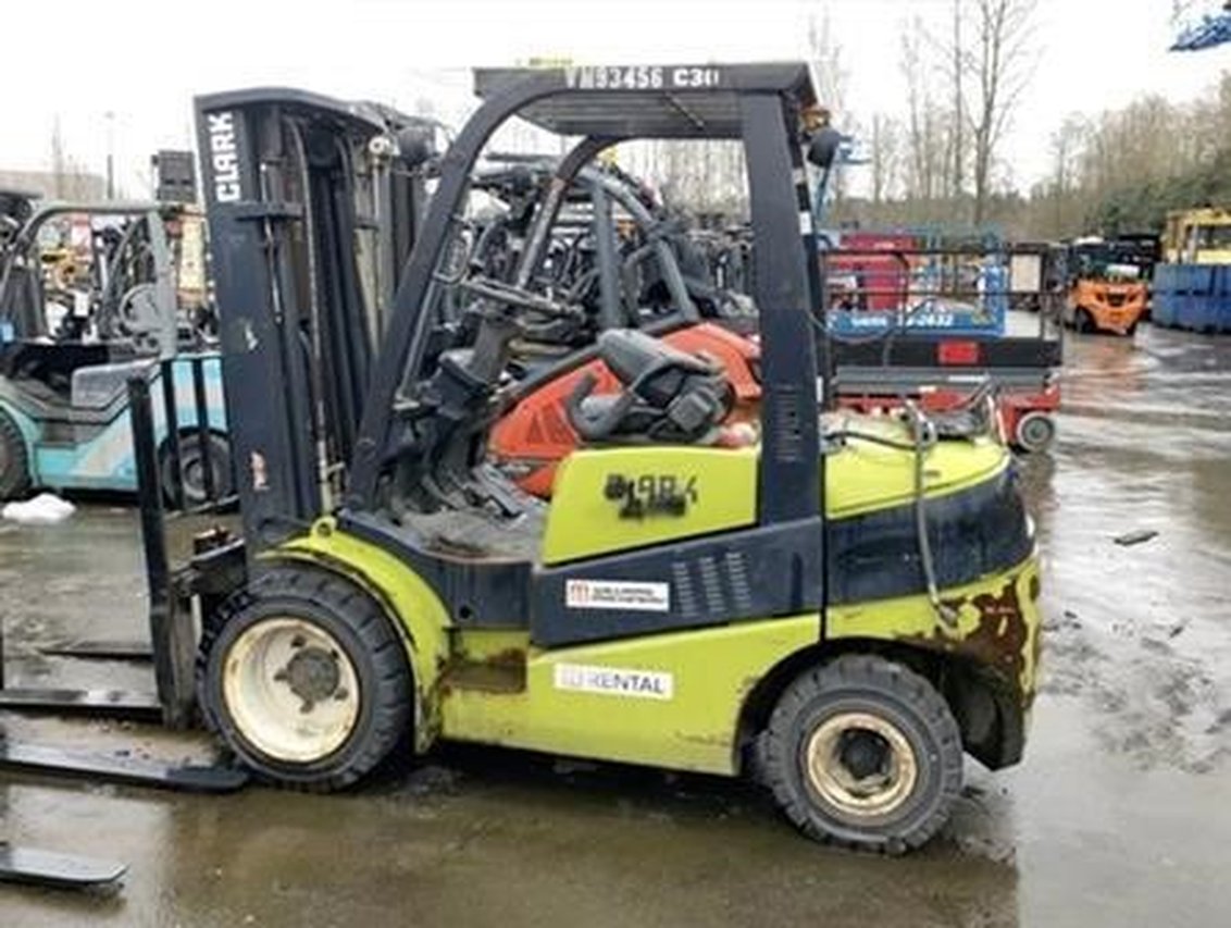 2014 Clark C30 IC Pneumatic Forklift 
