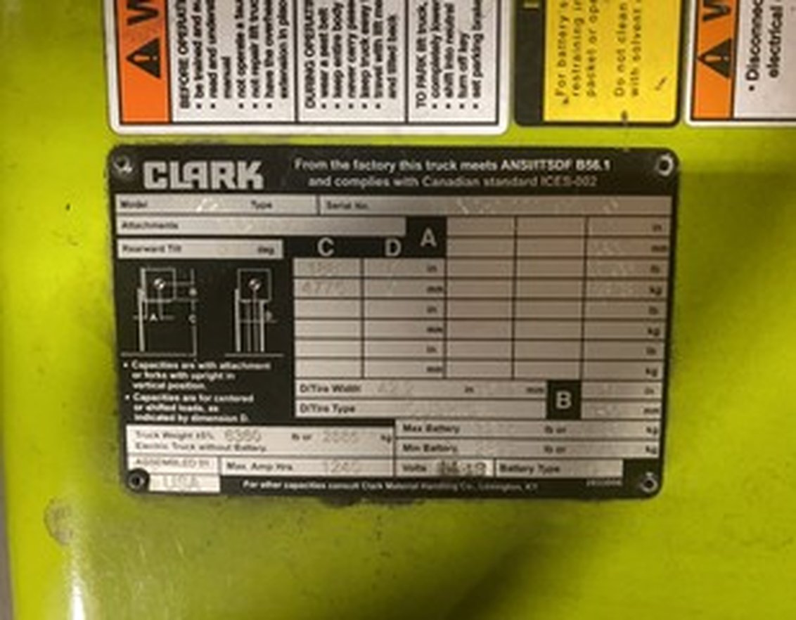 2021 Clark TMX25 Electric Rider Cushion Forklift 