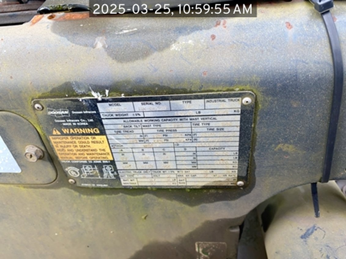 2007 Doosan G30E-5 IC Pneumatic Forklift 