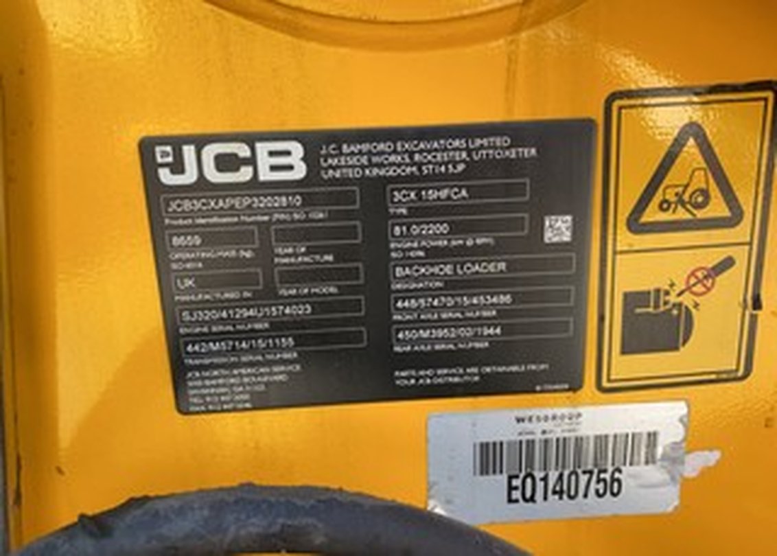 2023 JCB 3CX Backhoe Loader 