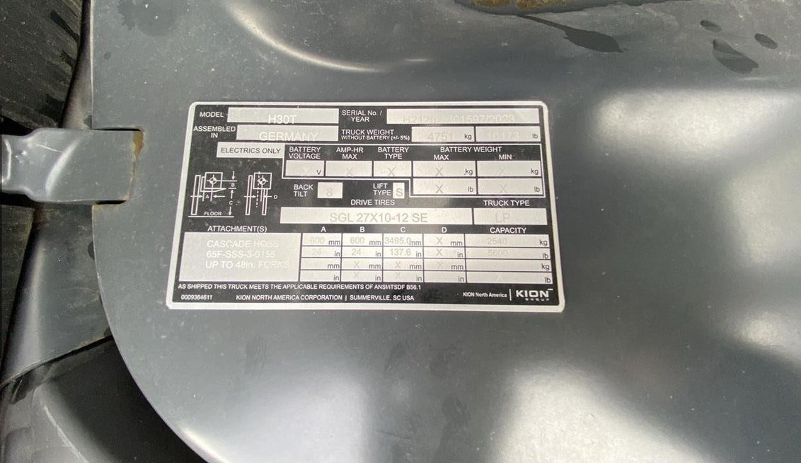 2023 Linde H30T 1202 Series 