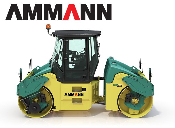 Ammann logo + ARX 90 Tandem Roller
